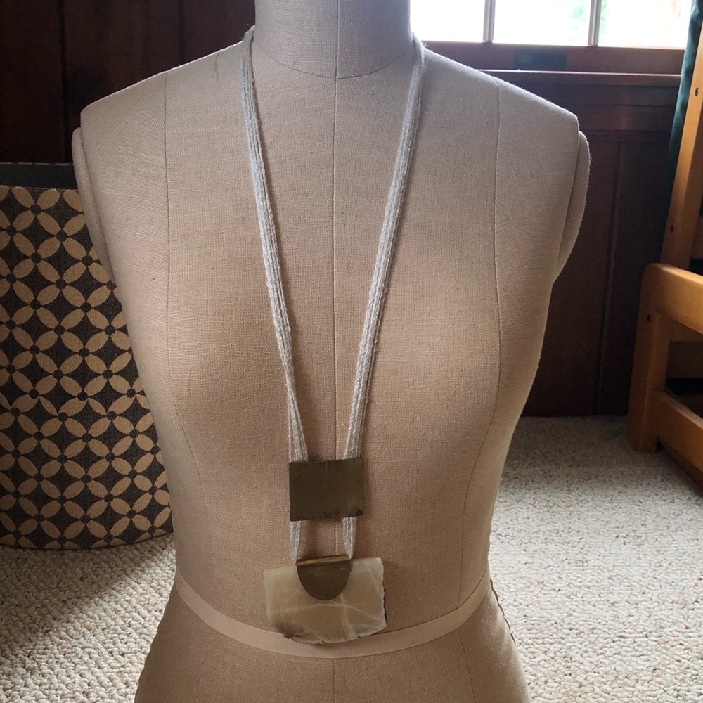 Statement stone necklace